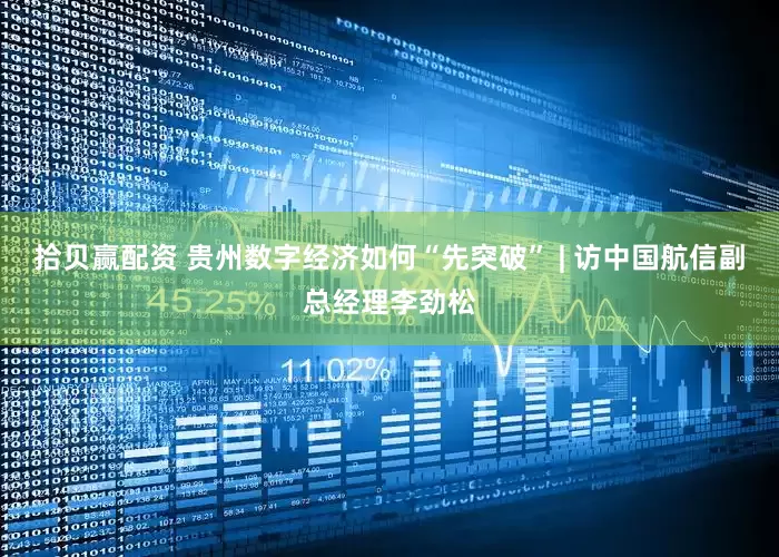 拾贝赢配资 贵州数字经济如何“先突破” | 访中国航信副总经理李劲松